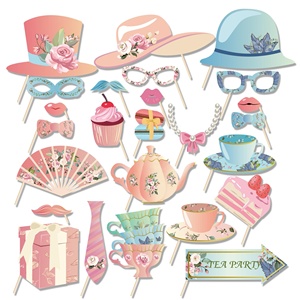 Juego de Vajilla Desechable Huancai con Diseño Floral para Fiestas, con Platos, Vasos y Servilletas de Papel para Decoración de Fiestas de Cumpleaños Infantiles - Product Image 4
