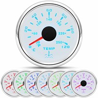 Juego de 6 Indicadores: Velocímetro GPS de 85 mm (0-120 MPH), Tacómetro de 8000 RPM y Medidor de Combustible/Aceite/Temperatura/Voltaje de 52 mm con Sensores