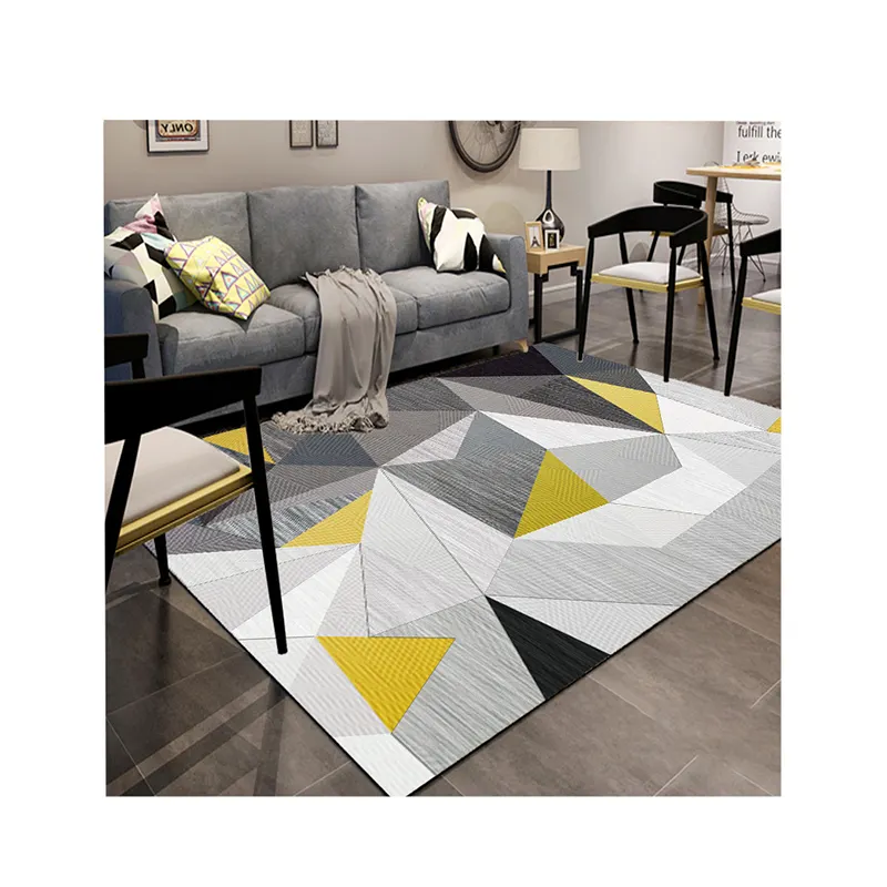 Grand tapis de salon imprimé Simple et élégant de haute qualité avec motif géométrique, tapis modernes antidérapants pour salon