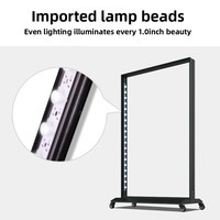 Panneau publicitaire lumineux, écran d'affichage éclairé, panneau LED à film souple, panneau électronique mobile de style cabine, vertical, sur pied, extérieur