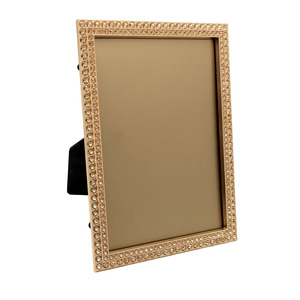 Promotional <b>Gold</b> Decorative 5X7 Die Cast Zinc Alloy Plated Metal Picture <b>Frame</b> for Wedding Photo Display - Product Image 2
