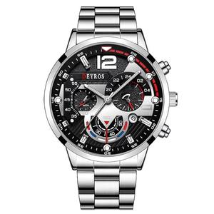 Montre Homme de Mode de Luxe en Acier Inoxydable, Montre-Bracelet à Quartz, Calendrier Lumineux, Montre Décontractée d'Affaires pour Hommes, Reloj Hombre - Product Image 4