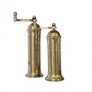 Molinillo de Pimienta y Sal de Latón Económico, Resistente al Agua, Estilo Europeo, Hecho en India - Product Image 1