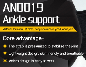 Penyangga Pergelangan Kaki Premium dengan Tali Penstabil Bertekanan dan Desain Ringan yang Bernapas untuk Pencegahan Cedera Olahraga - Product Image 3