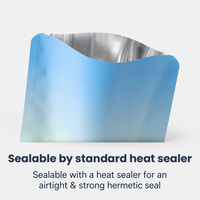 Sachets plats métalliques thermoscellables OEM ODM, imprimés sur mesure, à trois soudures latérales, résistants à l'humidité, pour l'emballage de boîtes mystères, d'artisanat et de bijoux