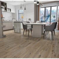 Suelo de Madera SPC de Roble Holm Iberico Resistente al Agua para Cocina, Sala de Estar, 1220x228x6mm