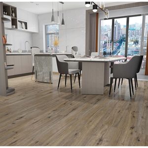 Pavimento in Legno SPC Resistente all'Acqua in Rovere Iberico 1220x228x6mm per Cucina e Soggiorno - Product Image 2