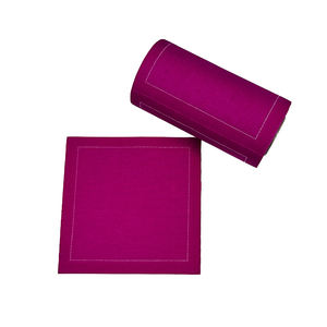 Servilletas de Cóctel Desechables Ecológicas Oliver Square 100% Algodón, Color Verde Manzana, Blancas, de Tela, Posavasos para Cena, Tejido Suave - Product Image 4