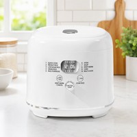 Cuisinière à riz électrique intelligente 5L en acier inoxydable, faible teneur en sucre, affichage numérique carré, options de cuisson multiples, 9 modes de cuisson