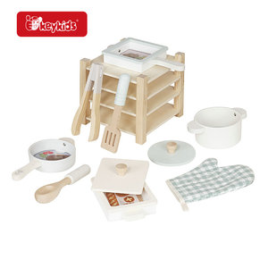 Juguete de Cocina de Madera para Niños 2026 al por Mayor con Soporte y Guante de Horno W10L096 - Product Image 1