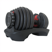 Ensemble d'haltères de style nouveau, haltères noirs, poids réglable en 17 étapes, haltères de musculation 40 kg 90 lb