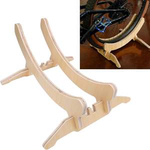 <span class=keywords><strong>Soporte</strong></span> portátil para bicicletas de <span class=keywords><strong>madera</strong></span> maciza con <span class=keywords><strong>soporte</strong></span> antideslizante ajustable para uso en el hogar y al aire libre - Product Image 5
