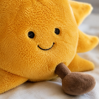 Bantal Boneka Bulu Super Lembut Matahari dan Bulan Bordir Wajah Lucu Dekorasi Kamar Anak Ulang Tahun Ready Stock