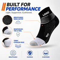 Chaussettes de sport en coton de haute qualité mi-mollet avec logo personnalisé, confortables et élastiques pour tous types d'exercices