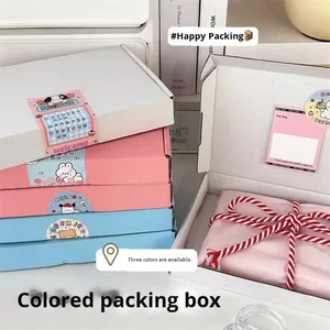 High Aesthetic Value Customizable Ins-Style Small Card Packaging Box <b>White</b> Cardboard Box Tempered Film for Shipping Paper Boxes - Product Image 1