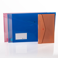 Enveloppes en plastique transparent format lettre A4, pochettes de classement suspendues en PP avec fermeture à bouton-pression