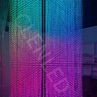 Écran LED holographique 3D P83, bande lumineuse à pixels LED, effets de flash, lumières pour événements, équipement de production