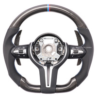 Volant chauffant sport en fibre de carbone compatible avec BMW M3 M4 M5 M6 F11 F15 F20 F22 F30 F32 F33 F34 F31 F36 F80 F82 F90