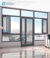 Ventanas Modernas Abatibles: Vidrio Fijo de Aluminio Guoxin con Opciones Ignífugas