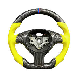 Volante de Fibra de Carbono y Cuero Personalizado para <span class=keywords><strong>BMW</strong></span> E46 M3 E39 E53 X5, Mejora de Accesorios Interiores Automotrices - Product Image 3