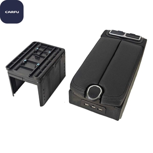 Consola de Almacenamiento Universal para Reposabrazos de Coche, 3 Puertos de Carga USB, 3 en 1, Gran Espacio de Almacenamiento Oculto, Accesorio Interior de Cuero PU OEM - Product Image 5