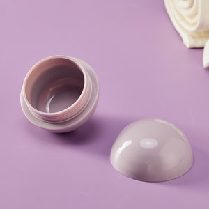 Pots de crème en forme de boule de couleur violette personnalisée PP emballage de crème lotion pour soins pour bébé 50ml joli pot de crème pour le visage pour enfants double couche - Product Image 3