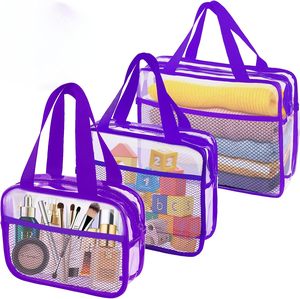 Pochette de voyage transparente en PVC et nylon, mignonne, pour maquillage, organiseur de rangement, trousse à cosmétiques zippée, pochette à monnaie de voyage - Product Image 4