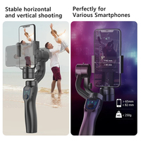 Gimbal Smartphone X Pro, Stabilizer genggam 3 sumbu untuk ponsel Video Vlog Tripod Mini