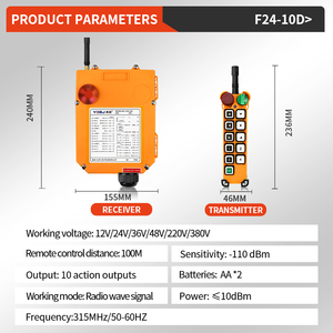 F24-10D Moteur électromécanique de levage 12V-380V le plus vendu, télécommande sans fil pour grue - Product Image 6