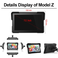 Autommi 7 "étanche moto affichage CarPlay Android Auto GPS écran de navigation pour moto avec DVR et moniteur de pneus