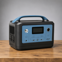 Station d'alimentation portable MK 600W bleue 384Wh à onde sinusoïdale pure avec batterie au lithium-fer et option MPPT pour la sauvegarde d'urgence à domicile