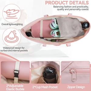 Free sample Custom LOGO Stylish Mini Nylon Fitness Sports GYM Bag Female Black Lightweight <b>Waterproof</b> Travel Duffel Bag Yoga <b>Mat</b> - Product Image 4