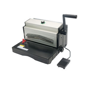 ET8707, máquina de encuadernación de alambre eléctrico resistente, 34 agujeros cuadrados, troqueles ajustables para calendarios, informes, contratos - Product Image 1