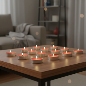 Velas Tealight Vermelhas com 4 Horas de Duração, Velas Aromáticas para Casamentos, Festas e Decoração de Casa - Product Image 5
