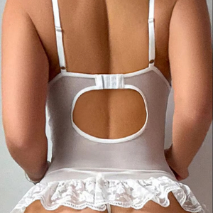 <b>Sexy</b> Erotic Deep V Hollow Out Jumpsuit New Style Luxury Elastic High-Waisted Lingerie <b>Set</b> - Product Image 5