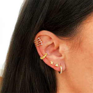 ต่างหูห่วงแบบหนีบประดับเพชรซิคอน 5A รุ่น CANNER 18k วินเทจ เงินแท้ 925 ดีไซน์หรูหราประดับพู่รูปผีเสื้อ ปี 2023 - Product Image 4