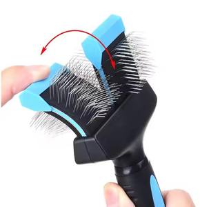 Herramientas de aseo para mascotas, cepillos deslizantes flexibles duros de doble cara, cepillos versátiles para acicalar perros - Product Image 1