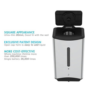 Dispensador Automático de Jabón en Espuma sin Contacto de Acero Inoxidable HLK, Dispensador Inteligente de Alcohol Desinfectante para Baño y Hotel - Product Image 3