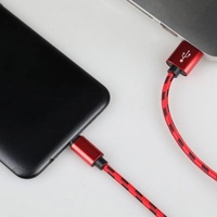 Kabel Pengisian Cepat Micro-USB 3A OEM/ODM Berbahan Nilon Kepang dan Aluminium Alloy untuk iPhone 6/7/8/X dengan Konektor Putar 180 Derajat, Garansi 12 Bulan