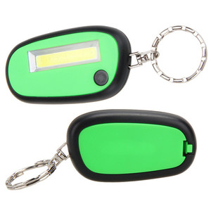 High Quality Bright COB Keychain Light Mini Pocket <strong>Flat</strong> LED <strong>Flashlight</strong> for Camping Hiking - Product Image 1