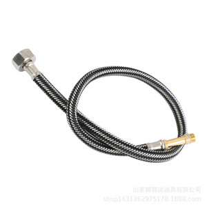 Manguera de entrada de agua trenzada de alambre de acero negro para grifo de fregadero de cocina, uso en agua fría y caliente - Product Image 5