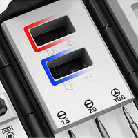 Prix d'usine – Kit de tournevis multifonction chromé 128 pièces pour réparation de PC et tablettes, bricolage et amélioration domestique avec embouts de précision