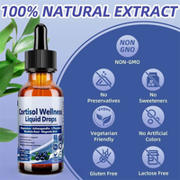 Gouttes liquides de Cortisol 17-en-1 Détox Cortisol Magnésium Glycinate Ashwagandha L-Théanine Complément pour l'humeur, le sommeil et le stress en vrac