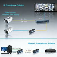 Convertisseur de média SFP E-link Mini 10/100/1000BASE-T vers 100/1000BASE-X DC 5~15V pour le réseau