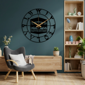Modern Metal <b>Wall</b> <b>Clock</b> Round Abstract Geometric Design Quartz Analog <b>Silent</b> Living Room Hanging Decor - Product Image 5