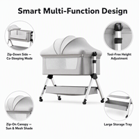 GEEN OEM ODM Berceau multifonctionnel pour nouveau-né, lit cododo portable, berceau de luxe pour bébé avec baldaquin