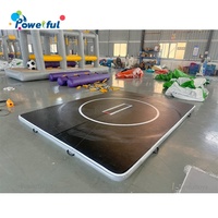 Tapis de lutte gonflable durable 3x3m, tapis de Jiu-Jitsu portables, tapis de gymnastique légers pour MMA