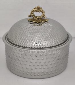 Style arabe tendance élégant stockage des aliments en acier inoxydable marmite moyen-orient golfe mariage hôtel fête casserole en métal marmites - Product Image 3