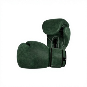 Gants de boxe en daim vert KIVOTECH 16oz, gants d'entraînement lacés pour adultes, design respirant - Product Image 3
