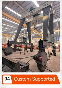 Grue mobile à <span class=keywords><strong>portique</strong></span> à double poutre de 50 tonnes sur pneus en caoutchouc avec mécanisme de levage pour charges lourdes en chantier et construction portuaire - Product Image 5